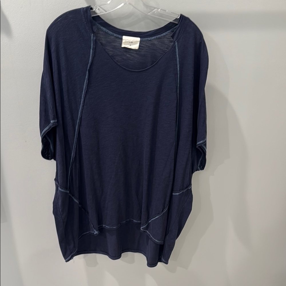 T.La Blue Boxy Relaxed Short Sleeve Tee from Anthropology
